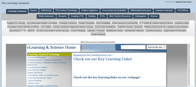 LiveBinders_Learning_Commons_picture
